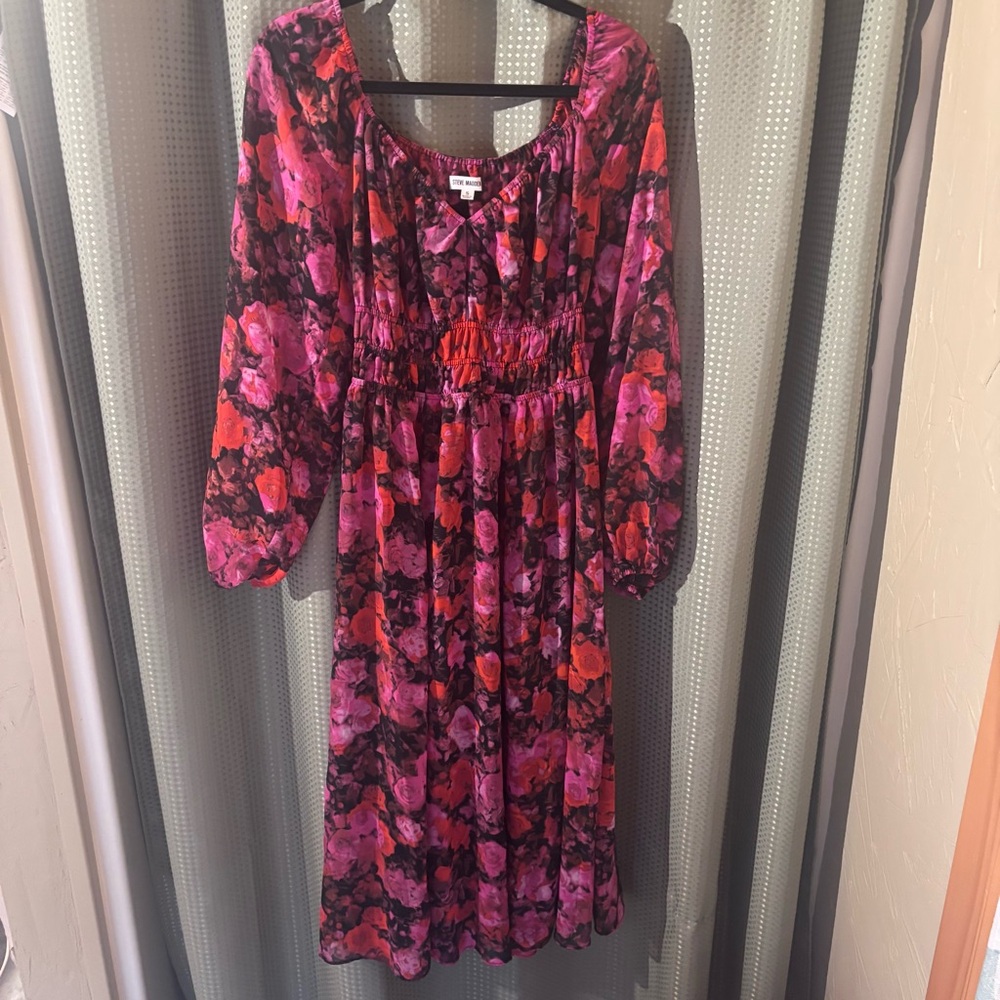 Steve Madden Pink and Red Floral Dress